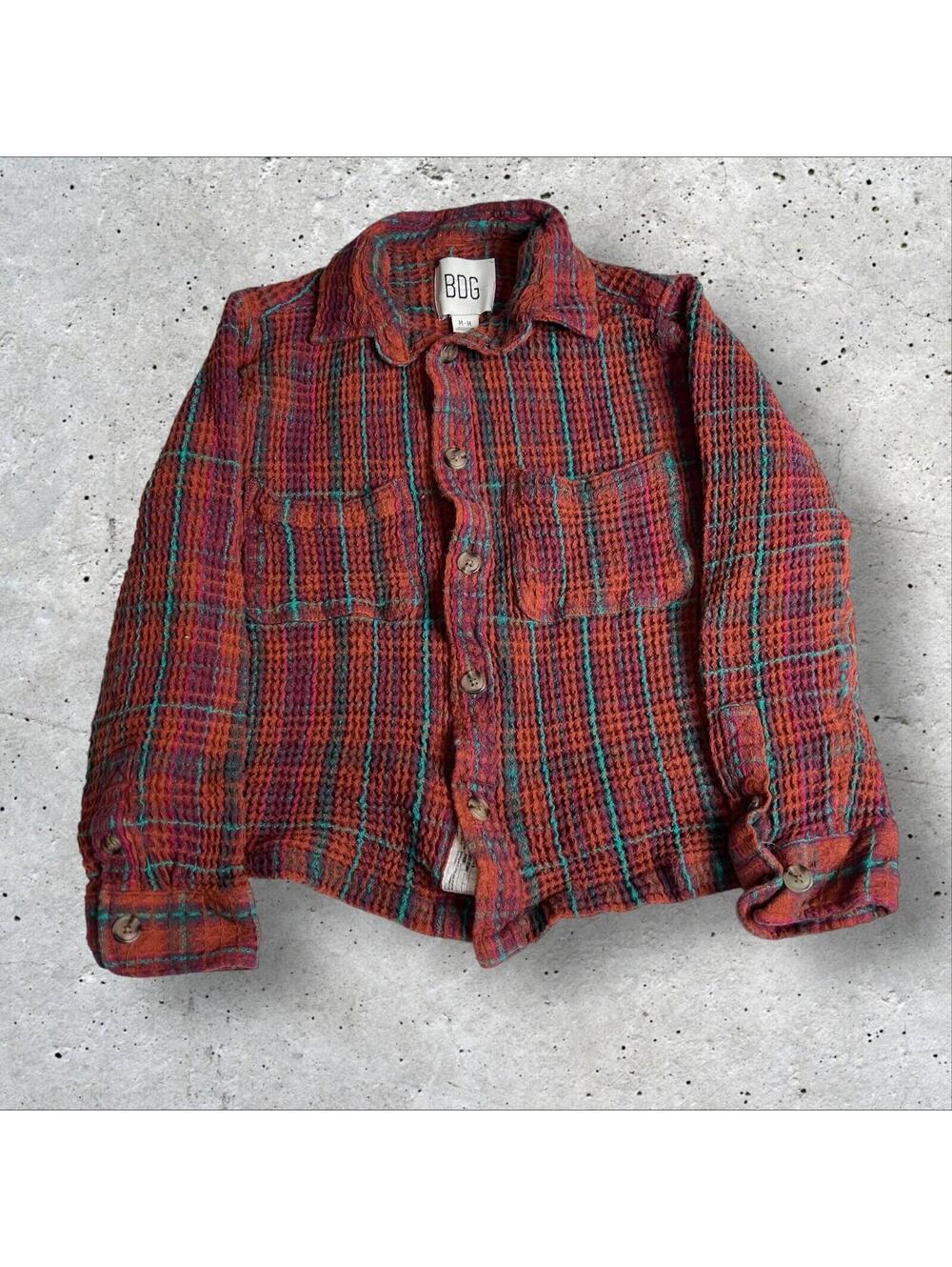 BDG Multicolor Plaid Button Up Shirt Size M